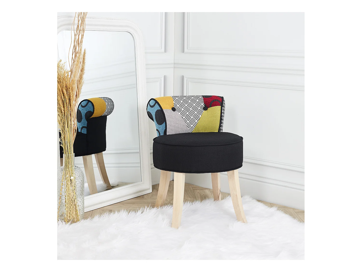 Tabouret Eleonor Patchwork Multicolore