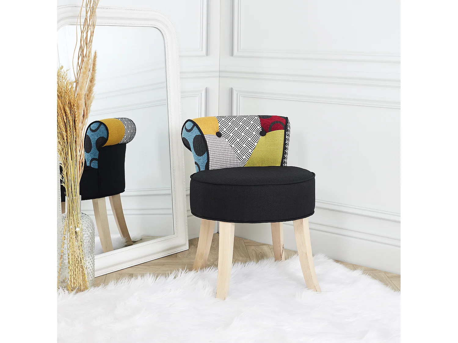 Tabouret Eleonor Patchwork Multicolore