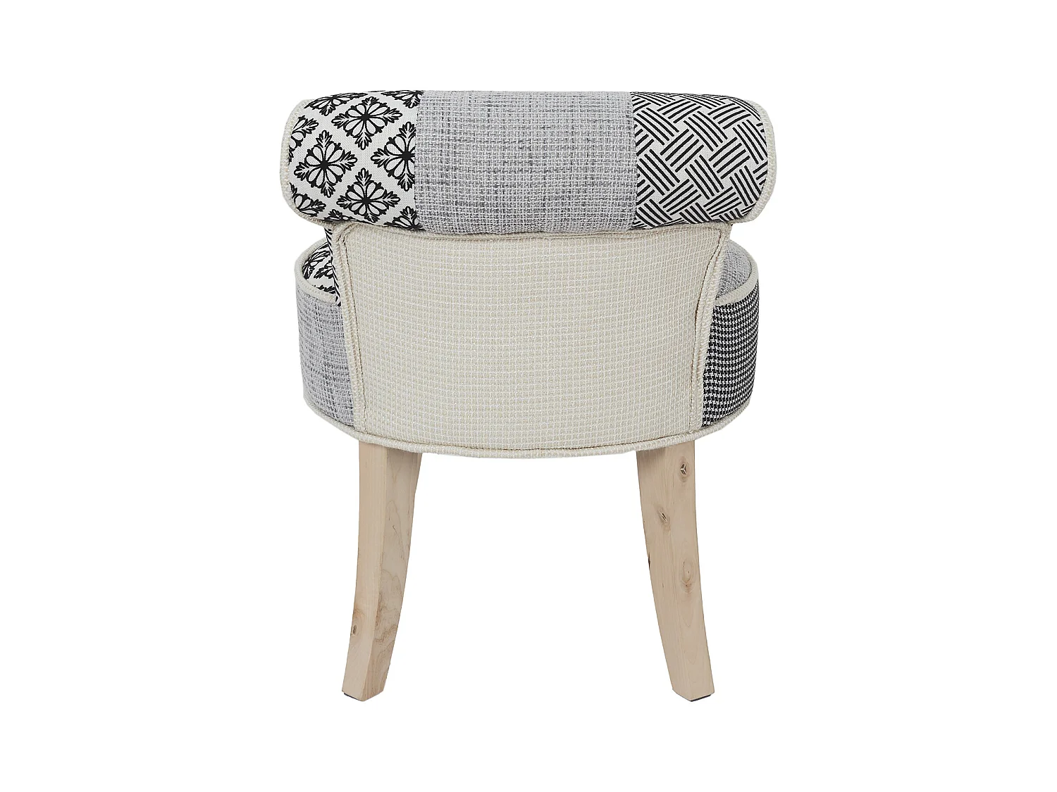 Tabouret Eleonor Patchwork Gris Gris, Multicolore
