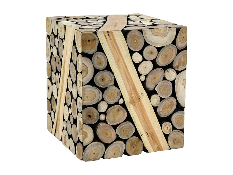 Tabouret en teck teinté