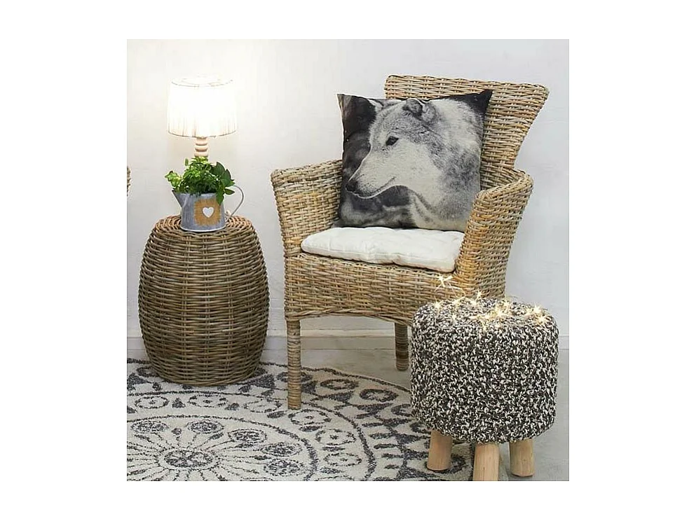 Tabouret bas en coton