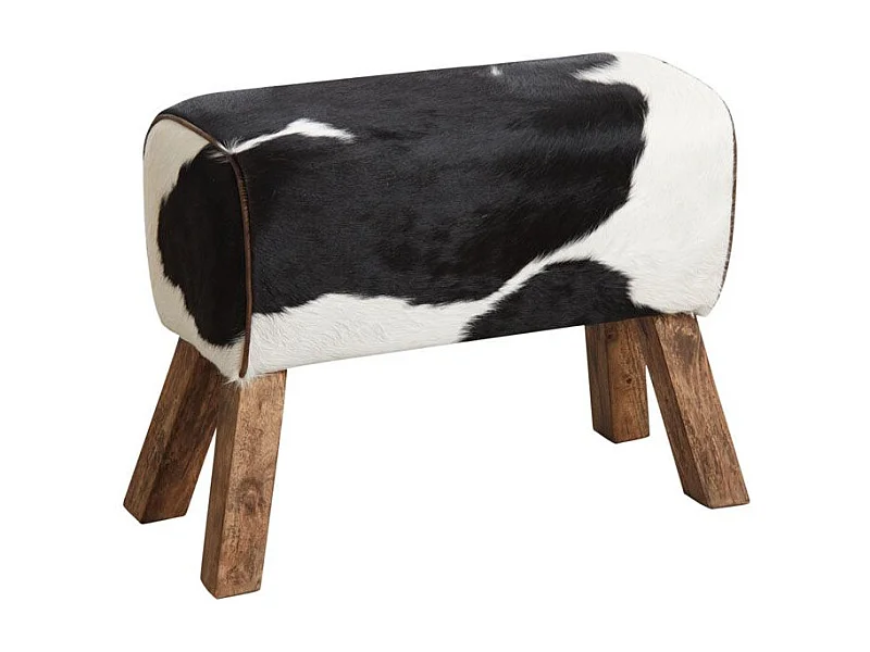 Tabouret en peau de vache
