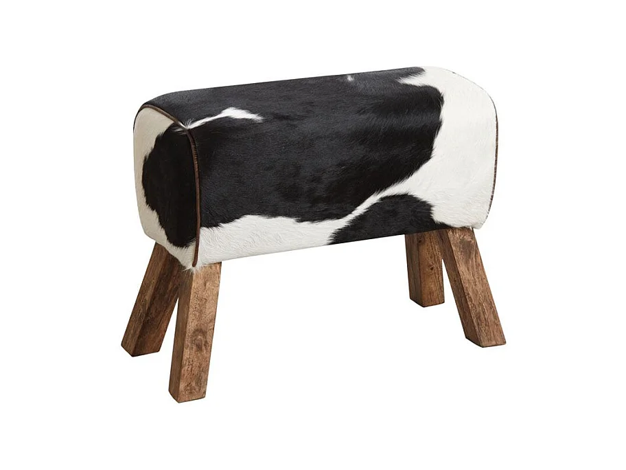 Tabouret en peau de vache