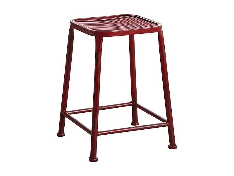 Tabouret carré en métal