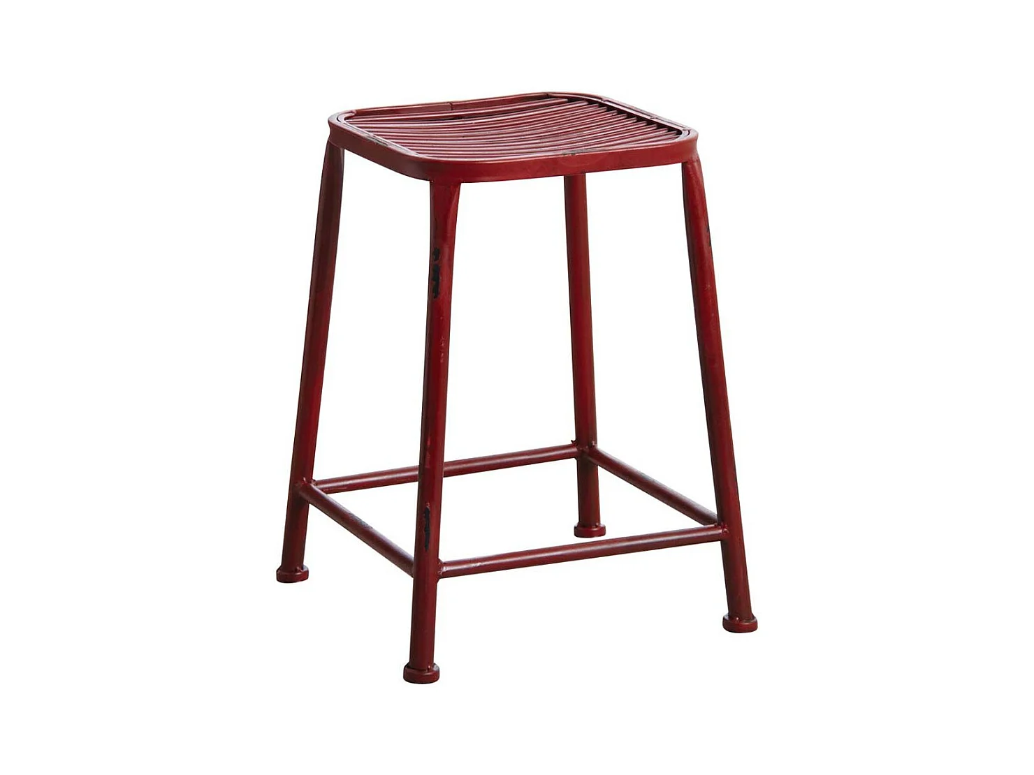 Tabouret carré en métal