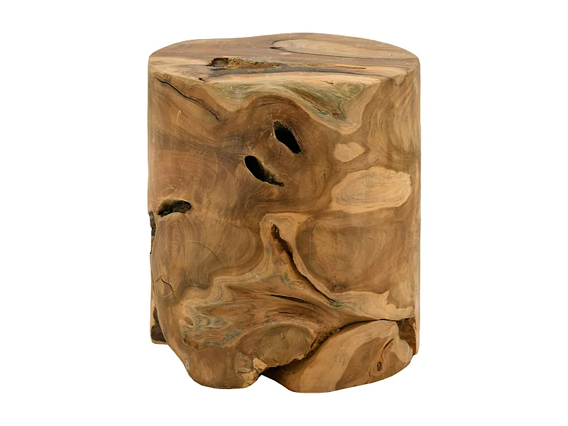 Tabouret en teck recyclé Ubao