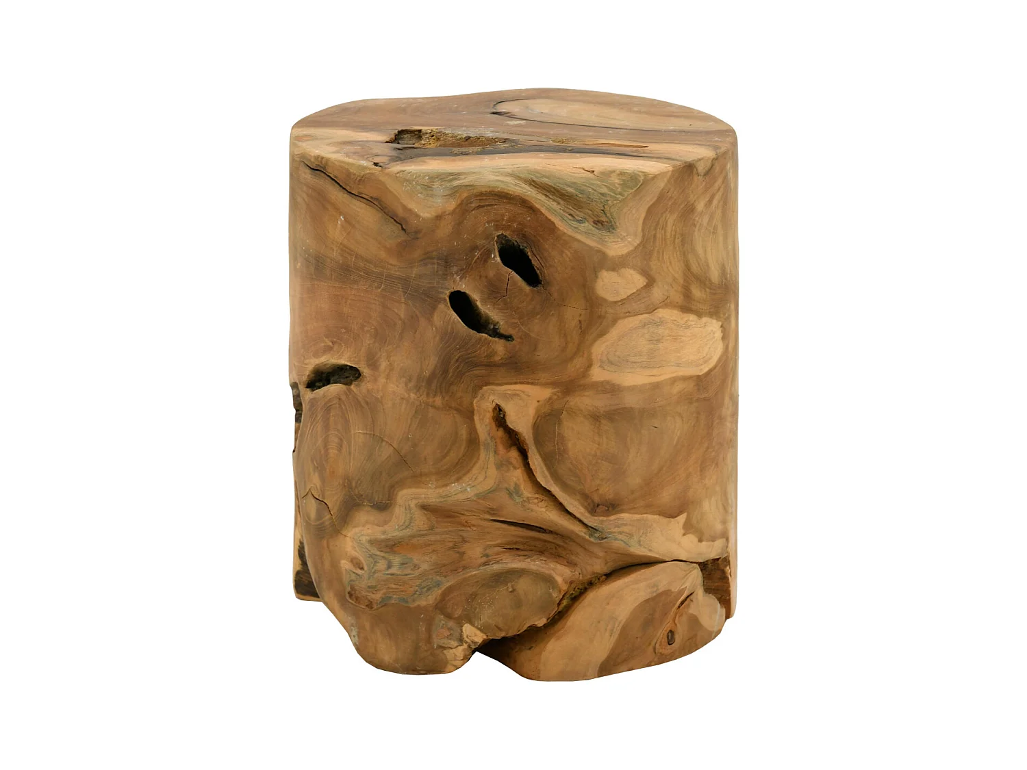 Tabouret en teck recyclé Ubao