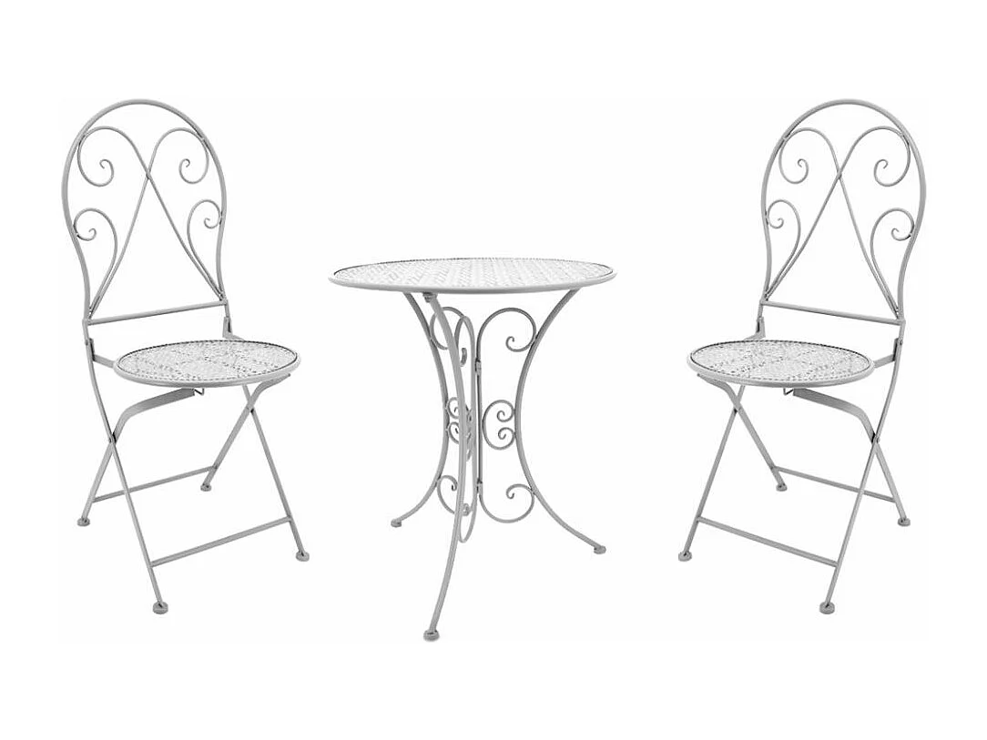 Chaise en métal forgé pliante Romantic