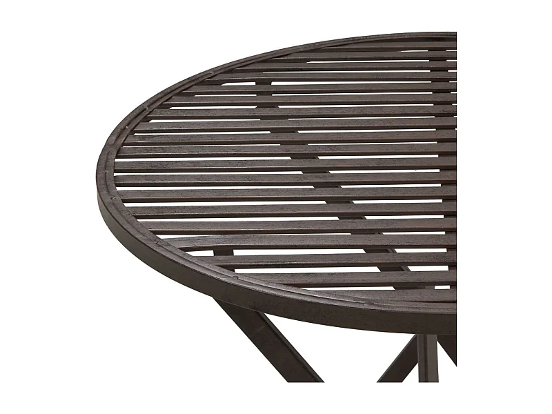 Set table et chaises pliant en métal vieilli