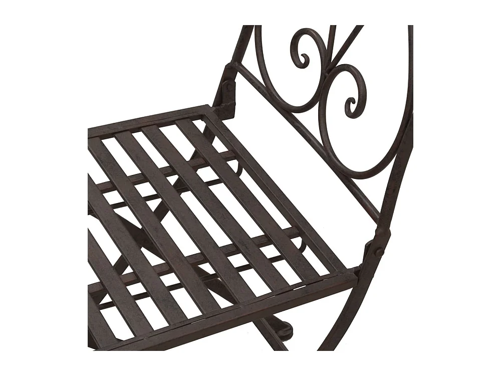 Set table et chaises pliant en métal vieilli