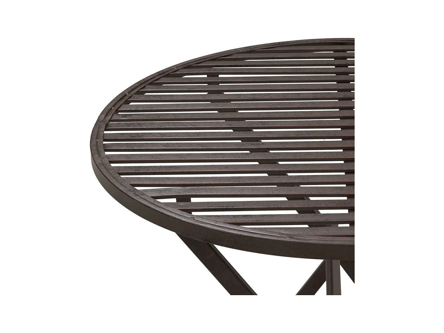 Set table et chaises pliant en métal vieilli