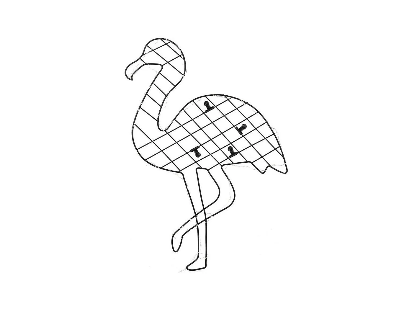 Pêle-mêle photos LED Flamant rose Noir