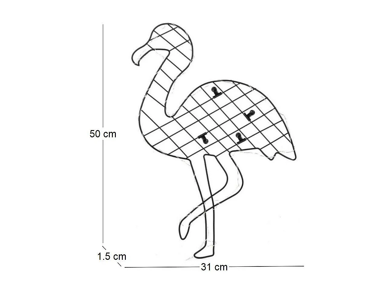 Collage di foto con fenicotteri rosa a LED
