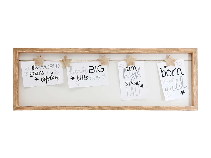 Collage di foto dorate con clip a 5 stelle