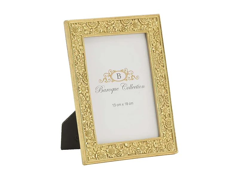 Marco de fotos de poliresina con flores