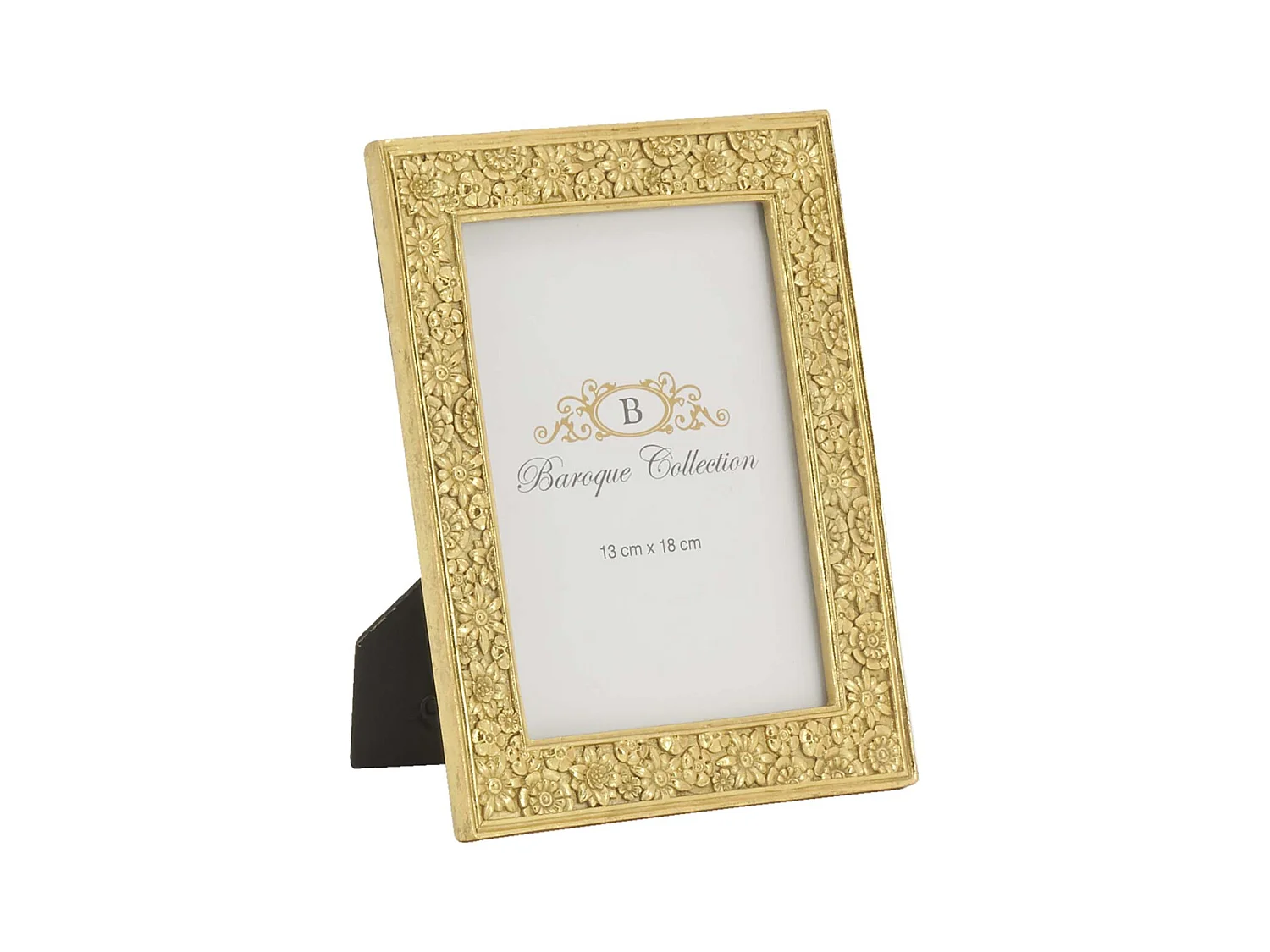 Marco de fotos de poliresina con flores