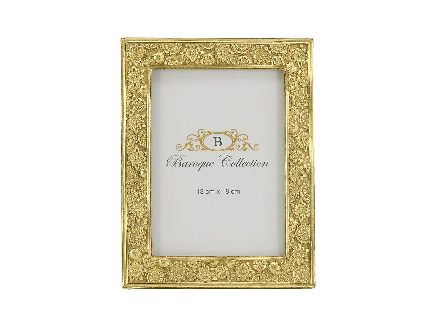 Marco de fotos de poliresina con flores