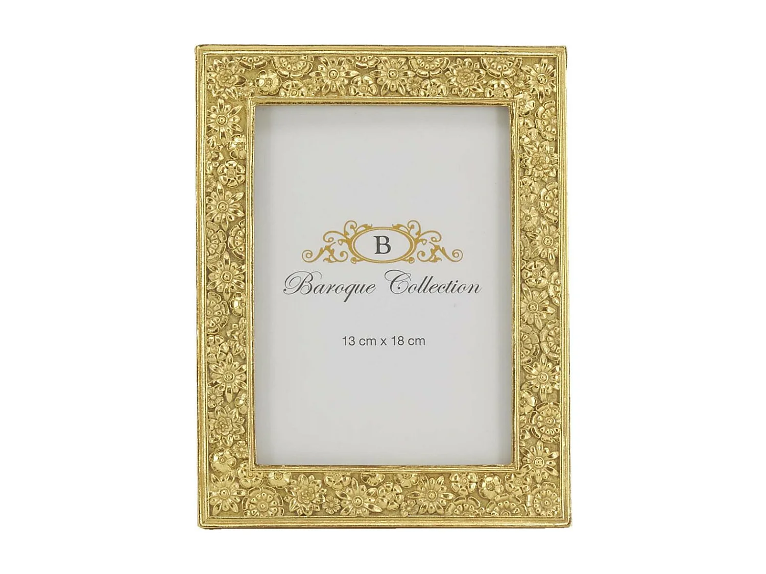 Marco de fotos de poliresina con flores