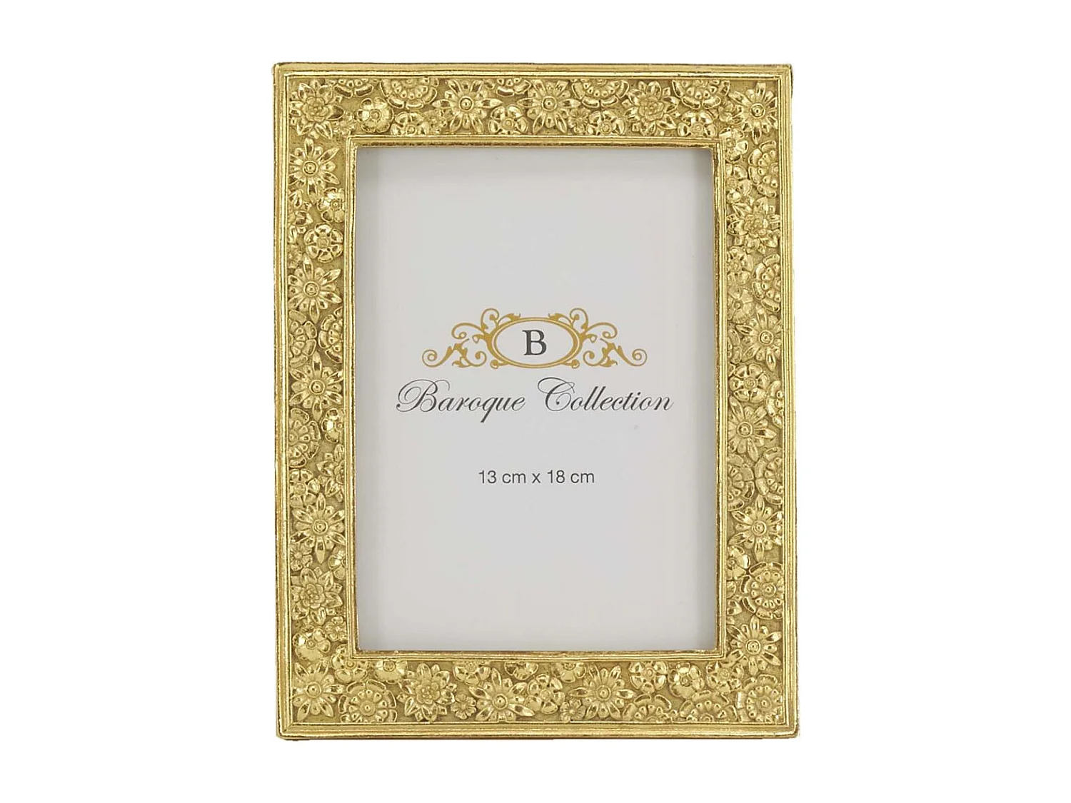 Marco de fotos de poliresina con flores