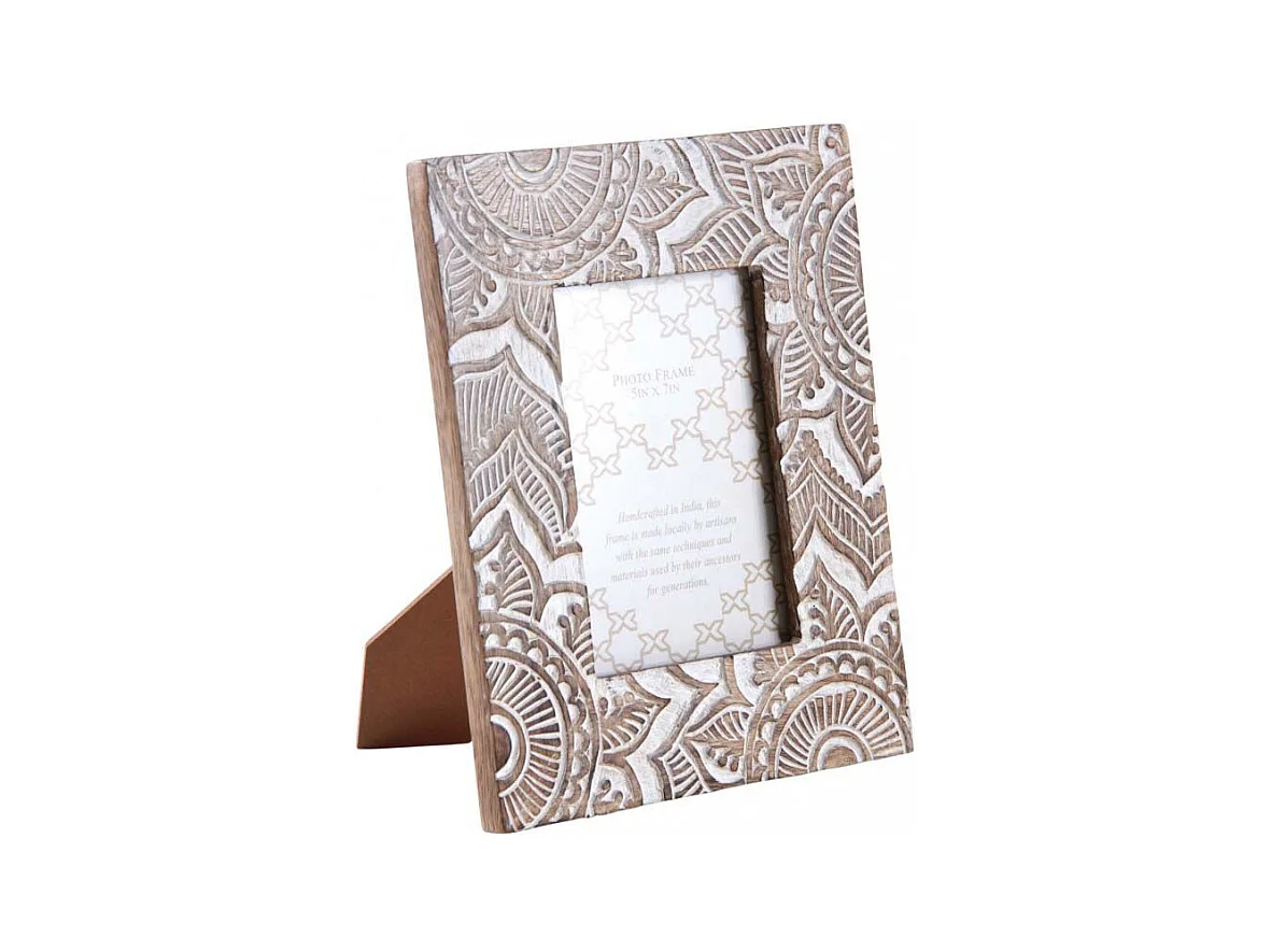 Cadre photo en manguier Mandala Pour photo 13 x 18 cm