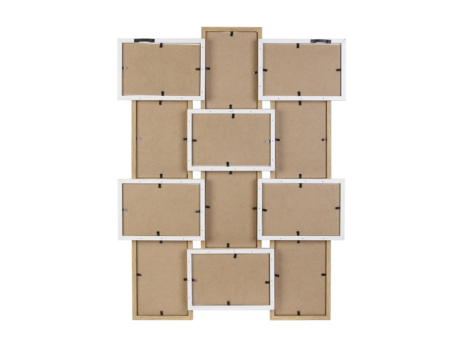 Pele-mele 12 Vues Bois Et Blanc Beige, Blanc