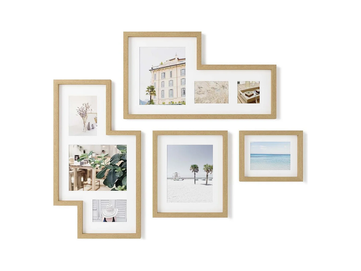 Pêle mêle 8 vues cadres en bois Mingle gallery