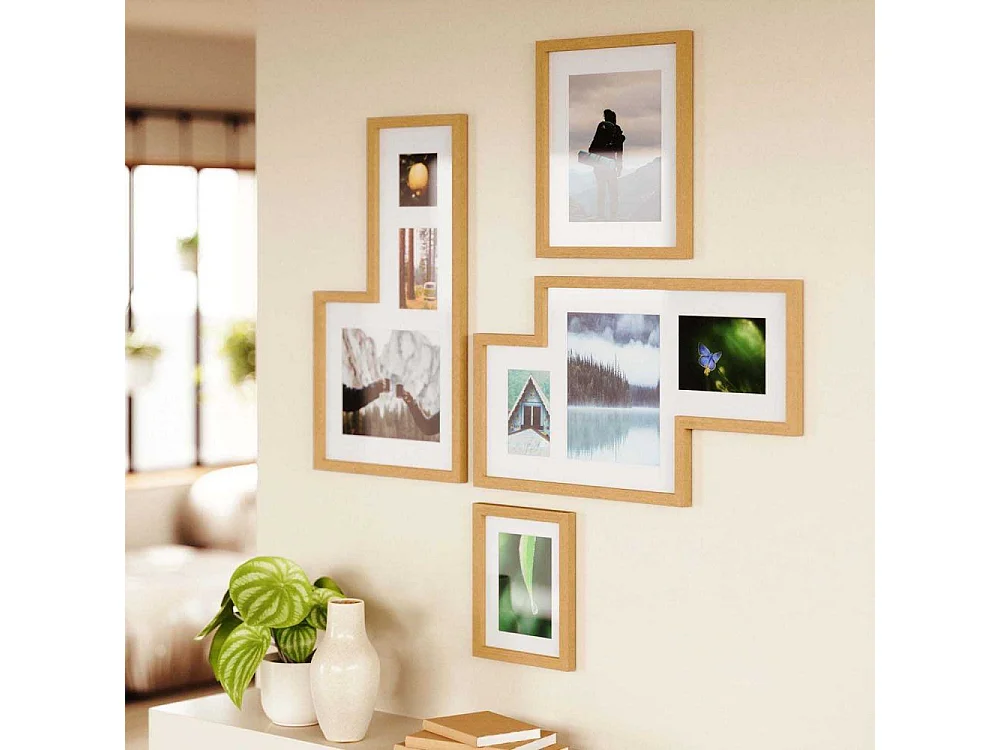 Pêle mêle 8 vues cadres en bois Mingle gallery