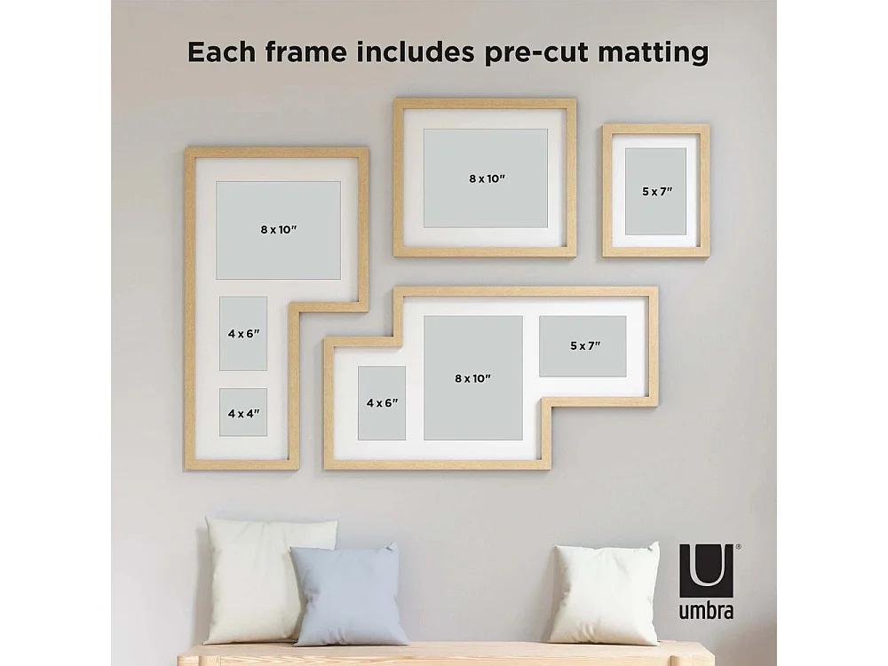 Mingle 8 viste cornici in legno Galleria Mingle