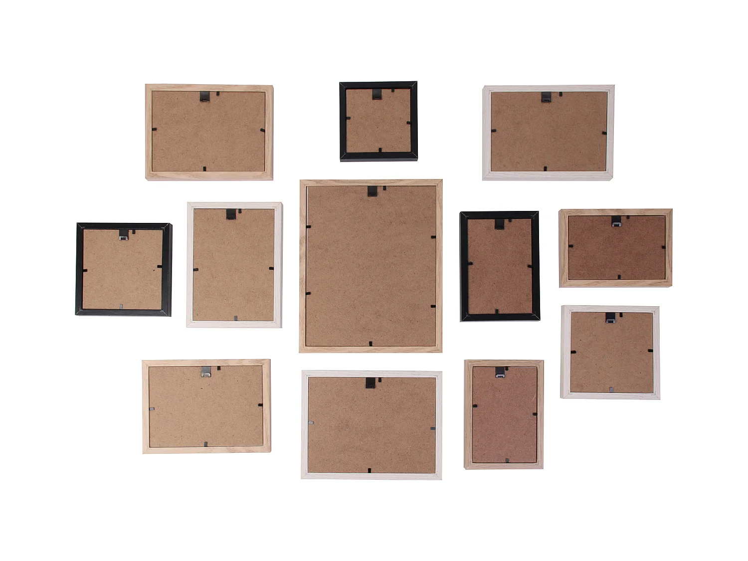 Marcos de fotos de madera Bonheur (Juego de 12)