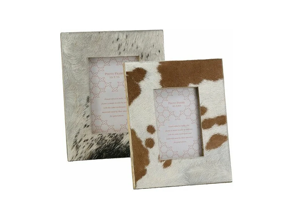 Cadre photo avec peau de chèvre Grand modèle