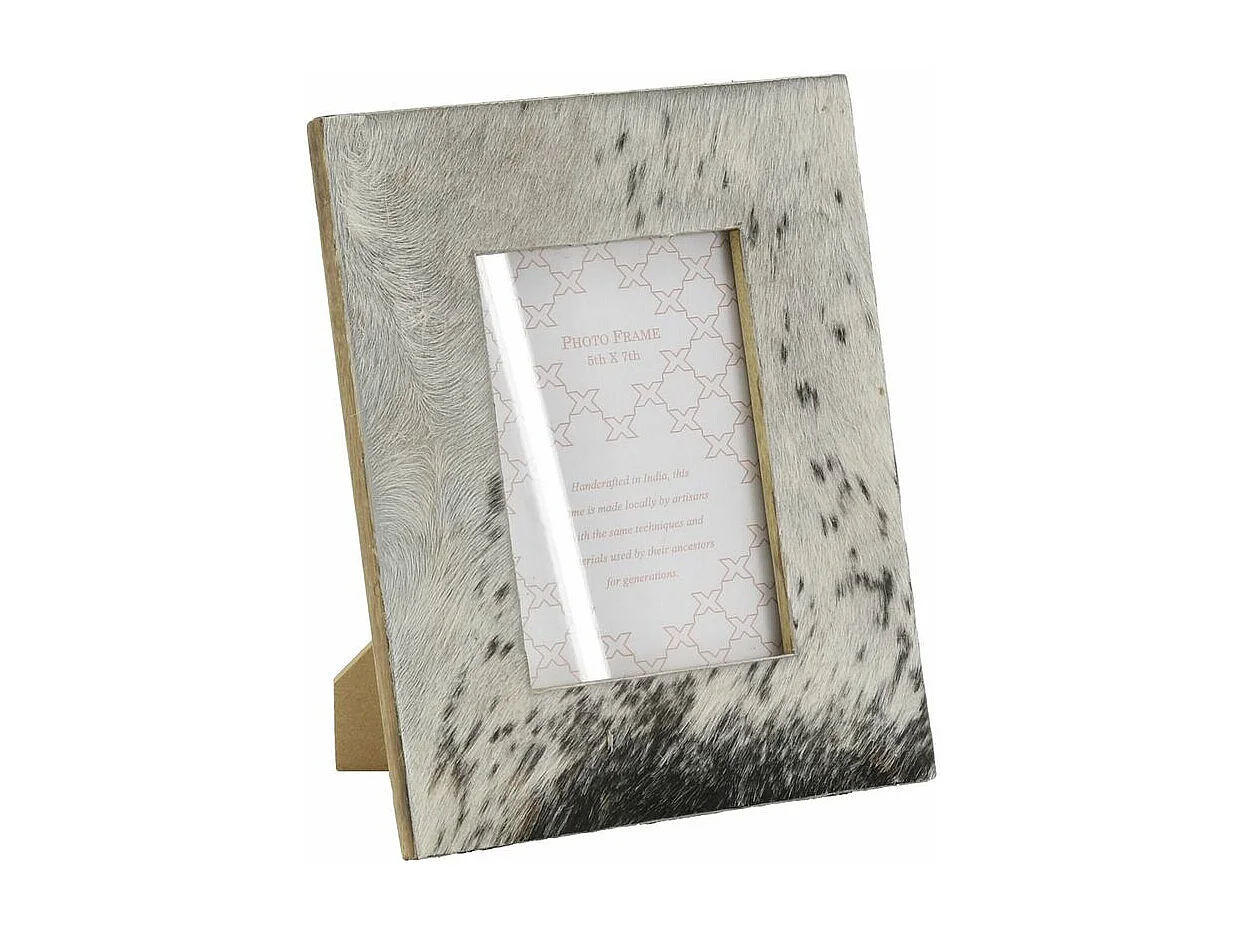 Cadre photo avec peau de chèvre Grand modèle