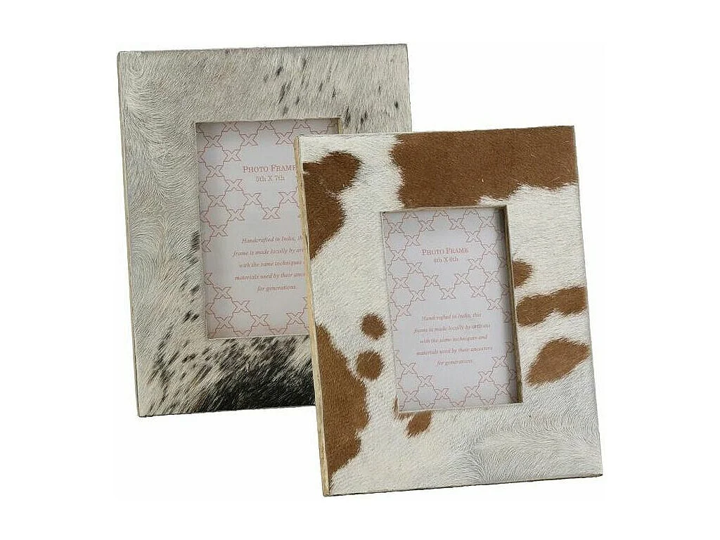Cadre photo avec peau de chèvre Grand modèle