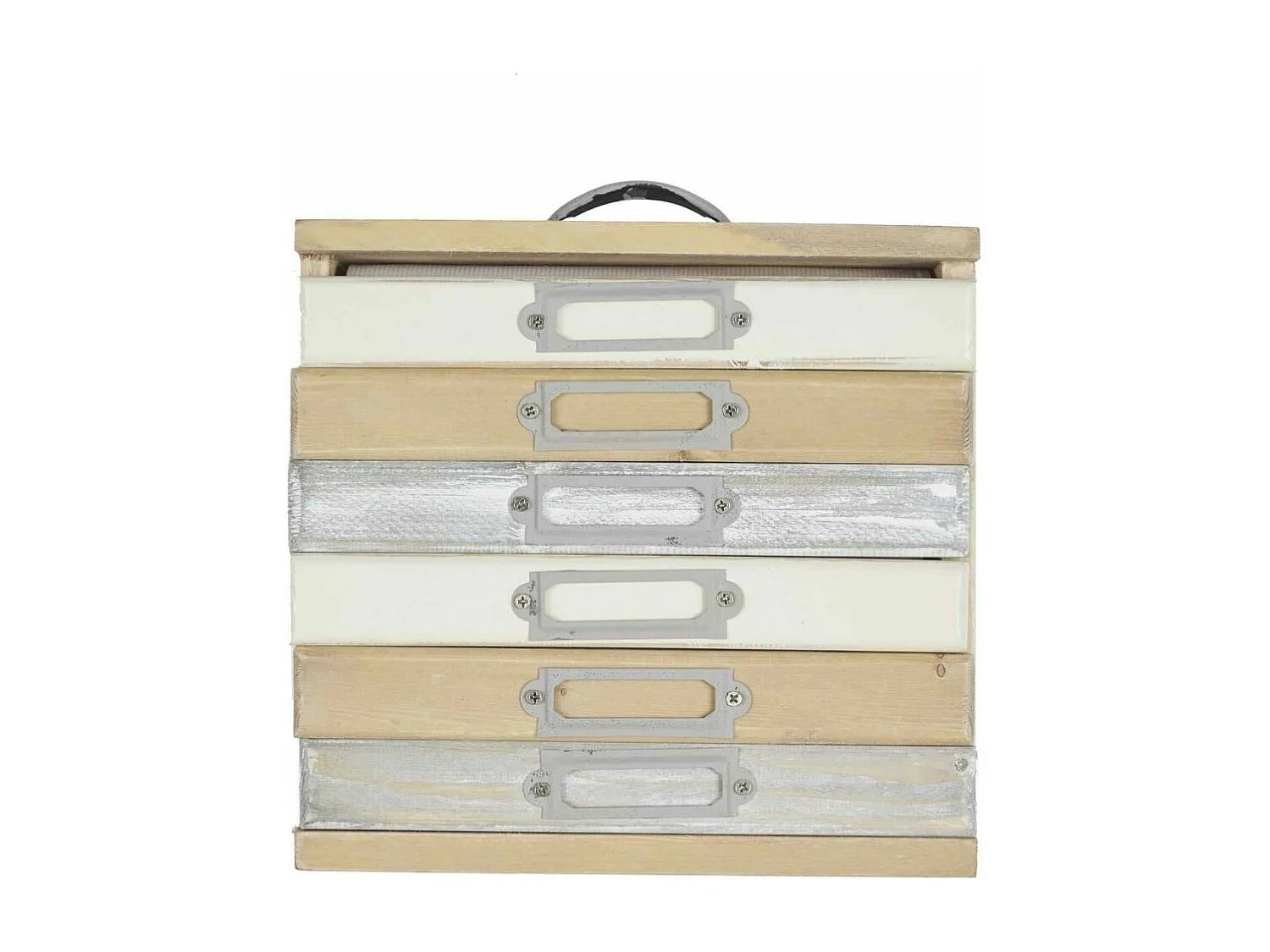 Boite album photo en bois 18.7 x 17.8 x 13 cm Voyages