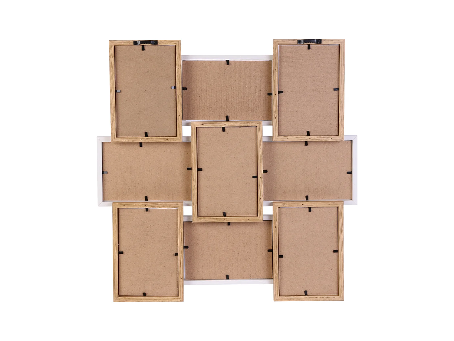 Pele-mele 9 Vues Bois Et Blanc Blanc, Beige