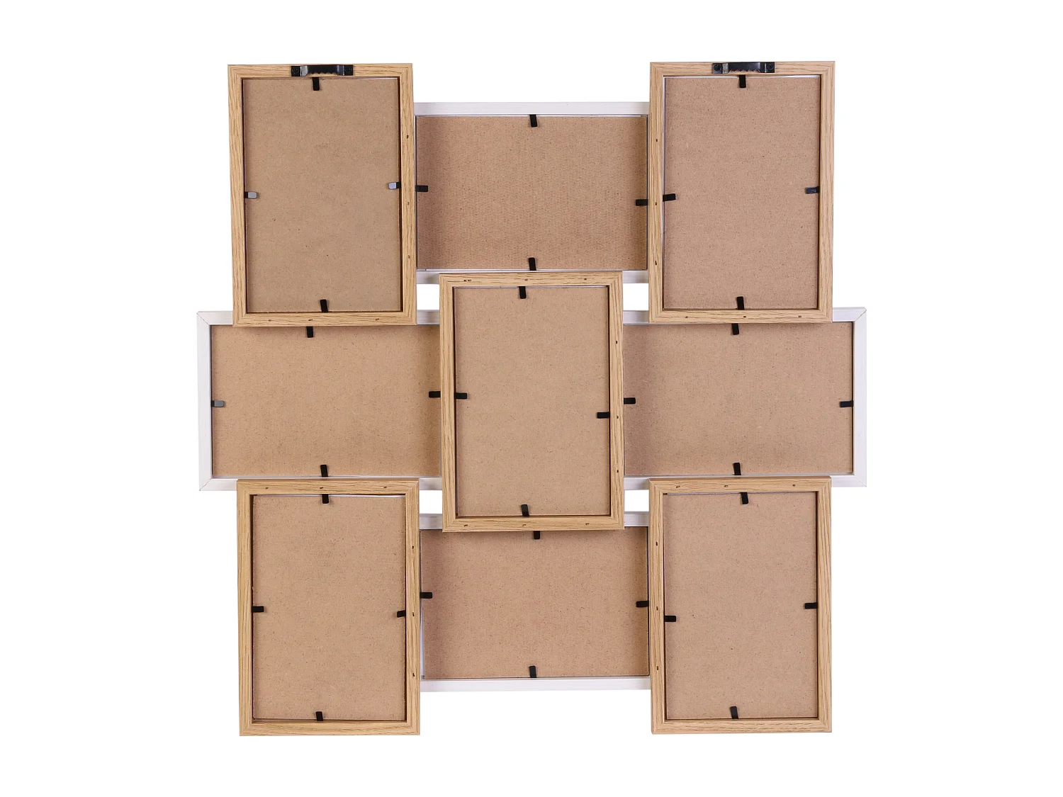 Pele-mele 9 Vues Bois Et Blanc Blanc, Beige