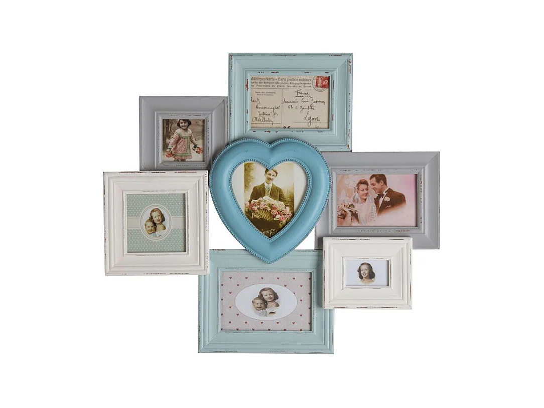 Cadre 7 photos en bois