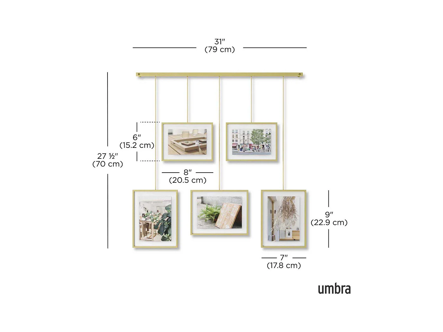 Mehrfachbilderrahmen für 5 Bilder "Exhibit"