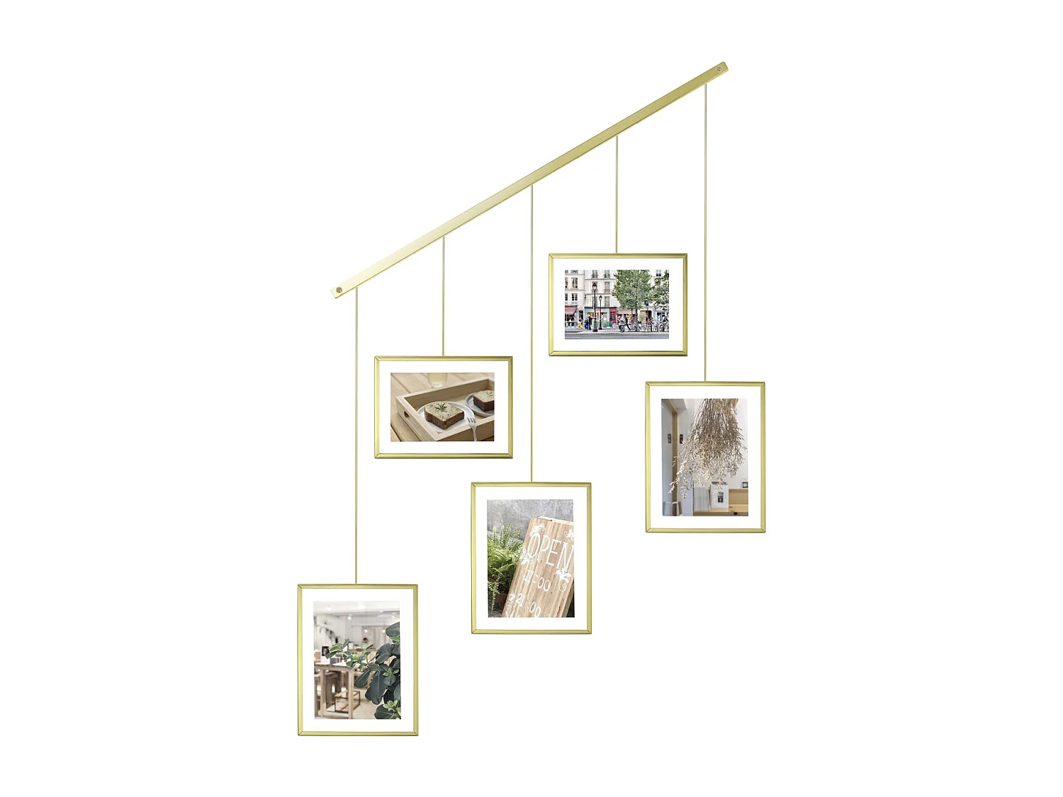 Portafoto a 5 telai per scale Mostra