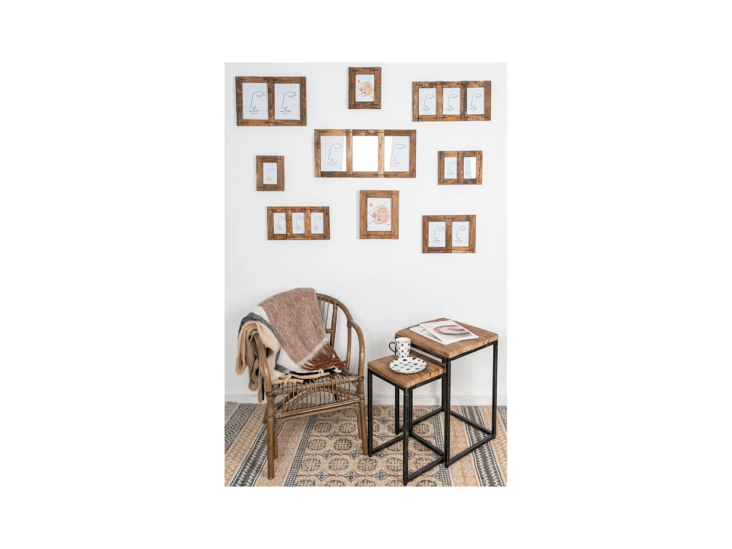 Cadre photo 10x15cm en bois recyclé 1 Photo