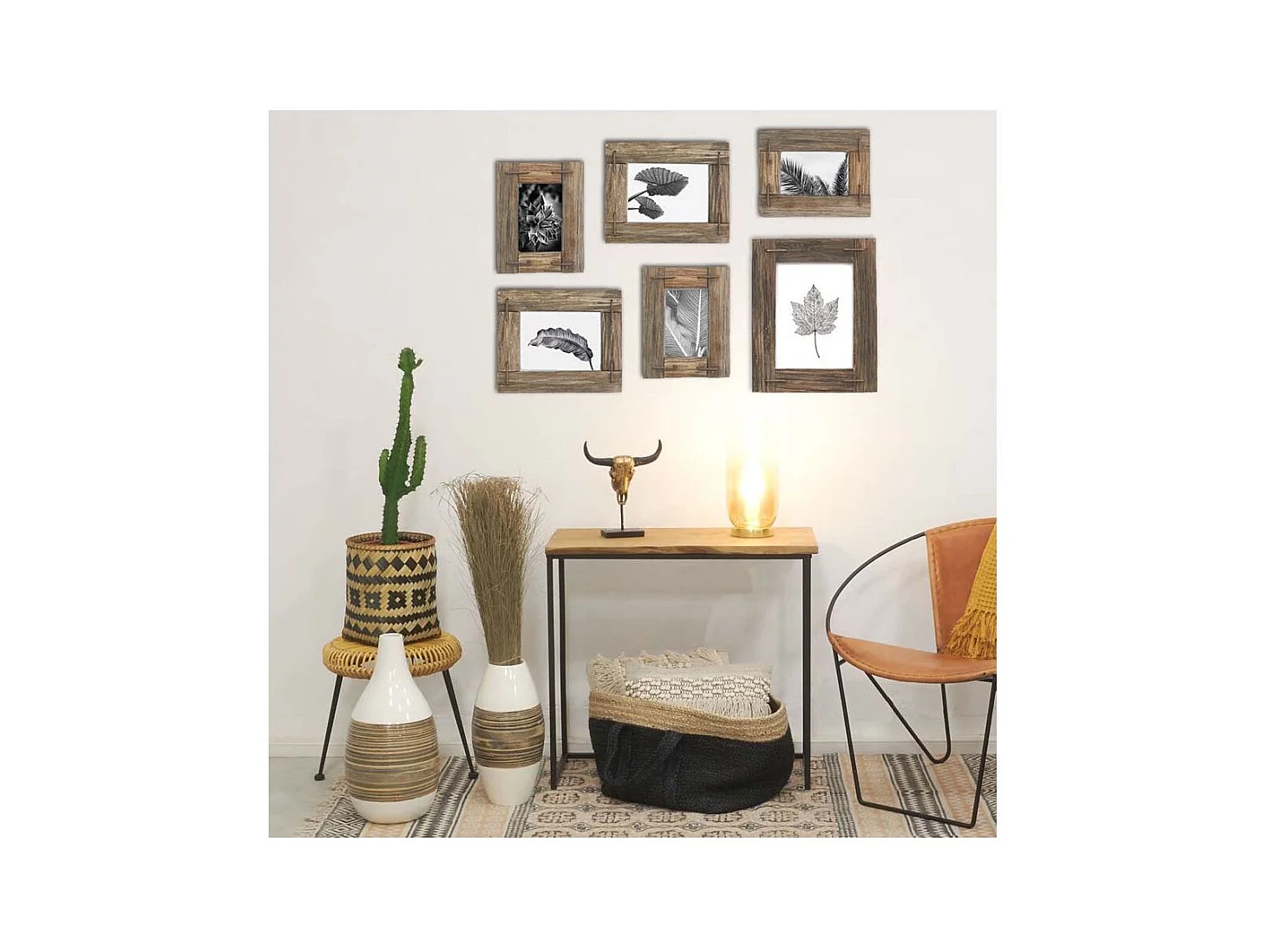 Cadre photo 10x15cm en bois recyclé 1 Photo