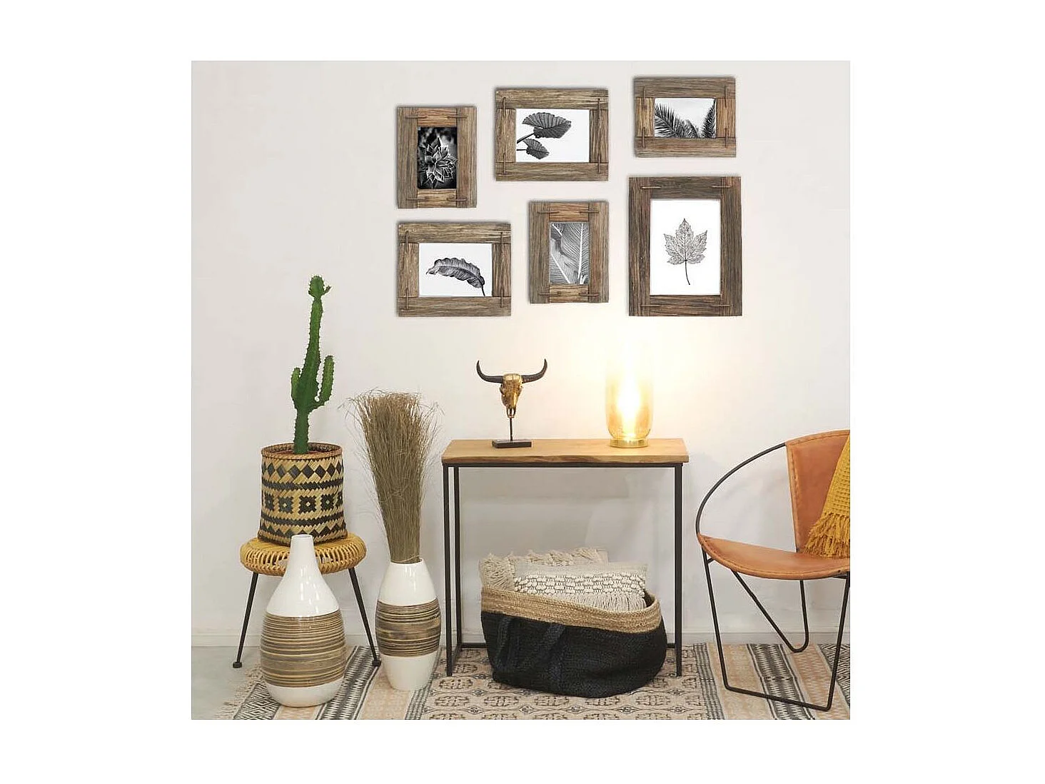 Fotorahmen aus recyceltem Holz Für Foto 10 x 15 cm