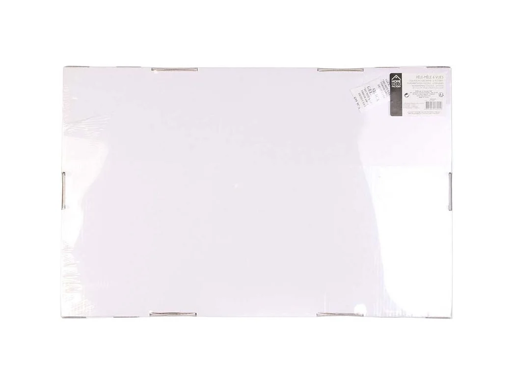 Pele-mele 6 Vues Bois Et Blanc Beige, Blanc