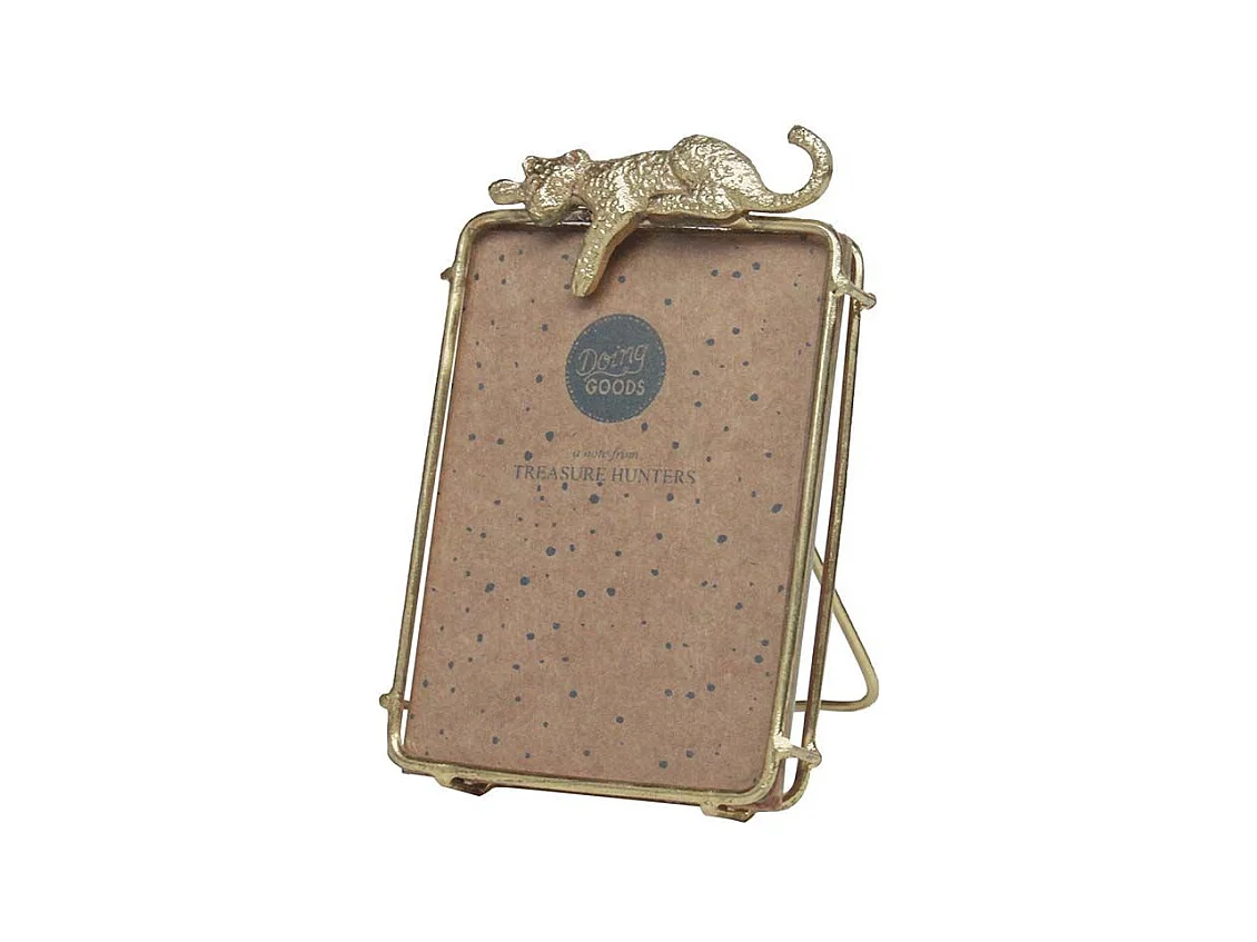 Cadre photo en laiton recyclé Jenna Léopard 11.5 x 7.5 cm