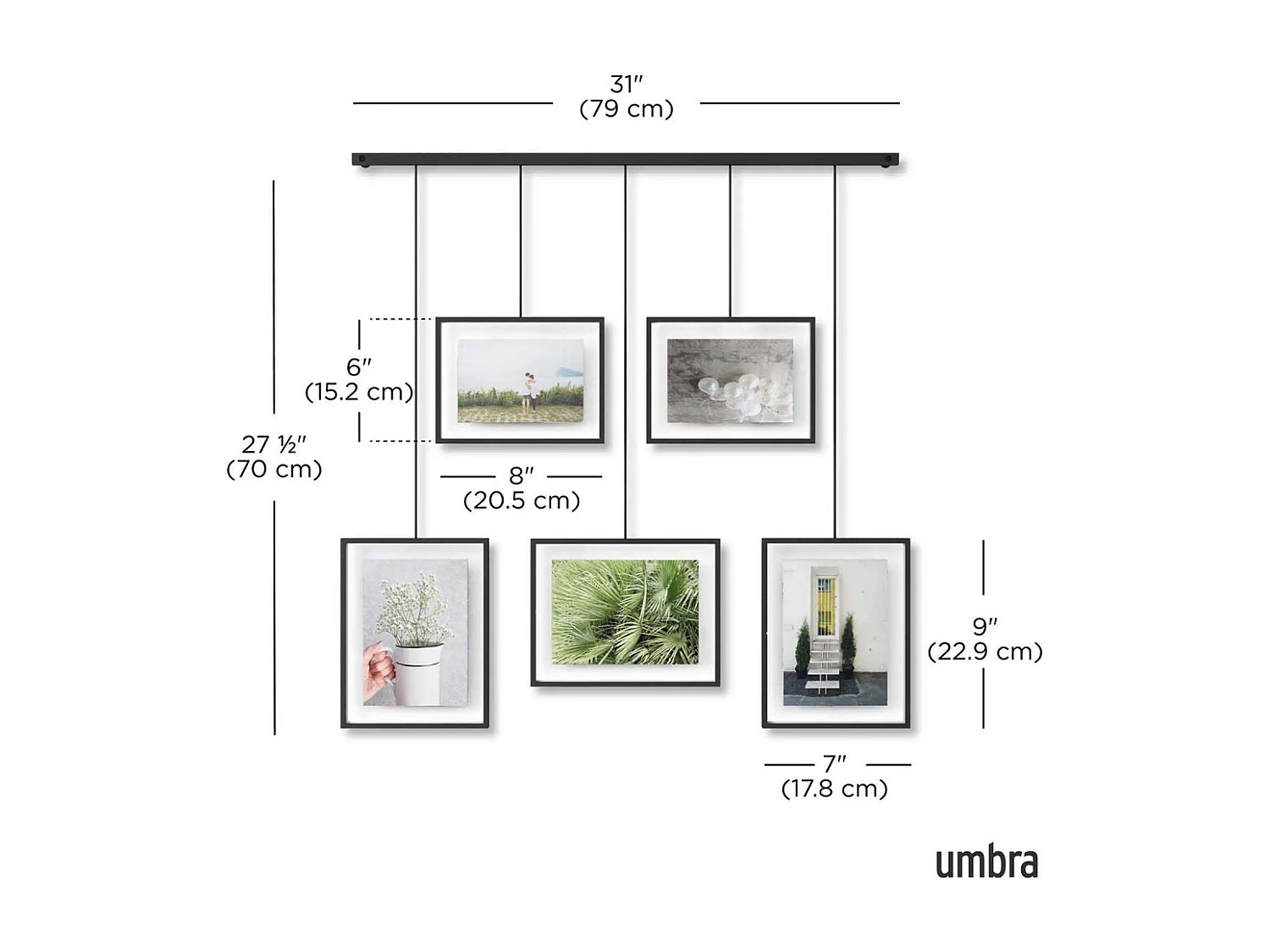 Fototür Treppe 5 Rahmen Exhibit