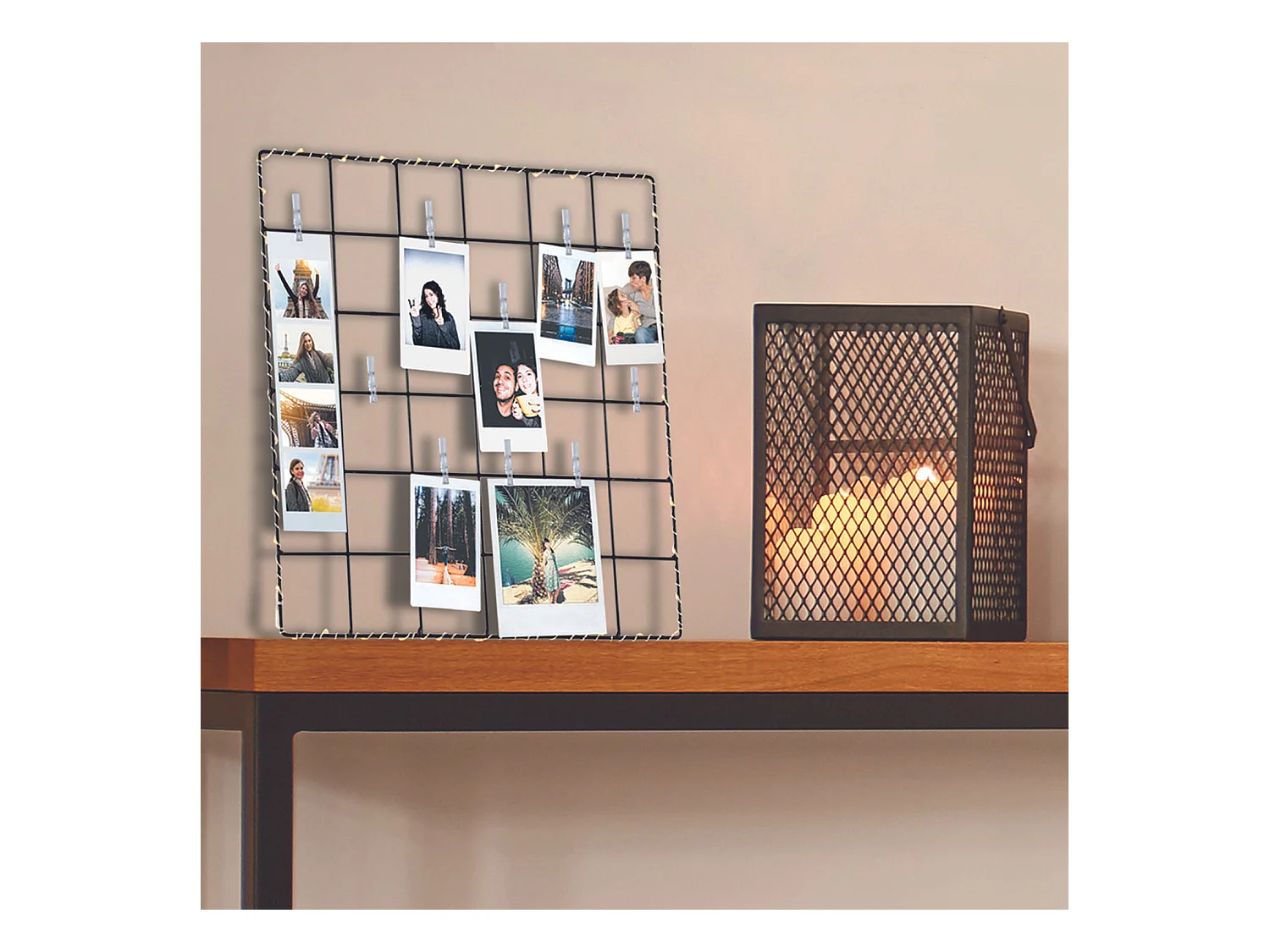 Cadre Photo Led Avec Pinces Noir