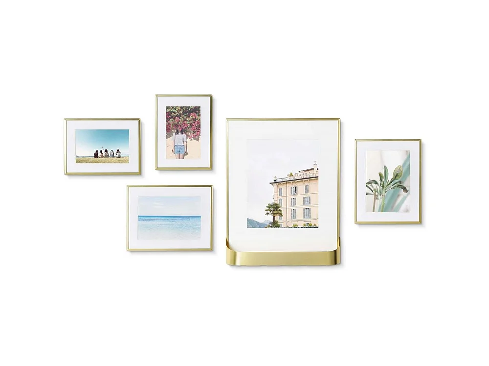 Set aus 5 vergoldeten Bilderrahmen Matinée