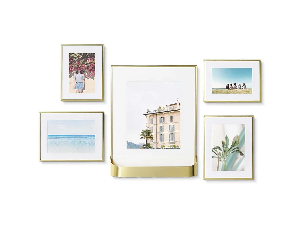 Set aus 5 vergoldeten Bilderrahmen Matinée