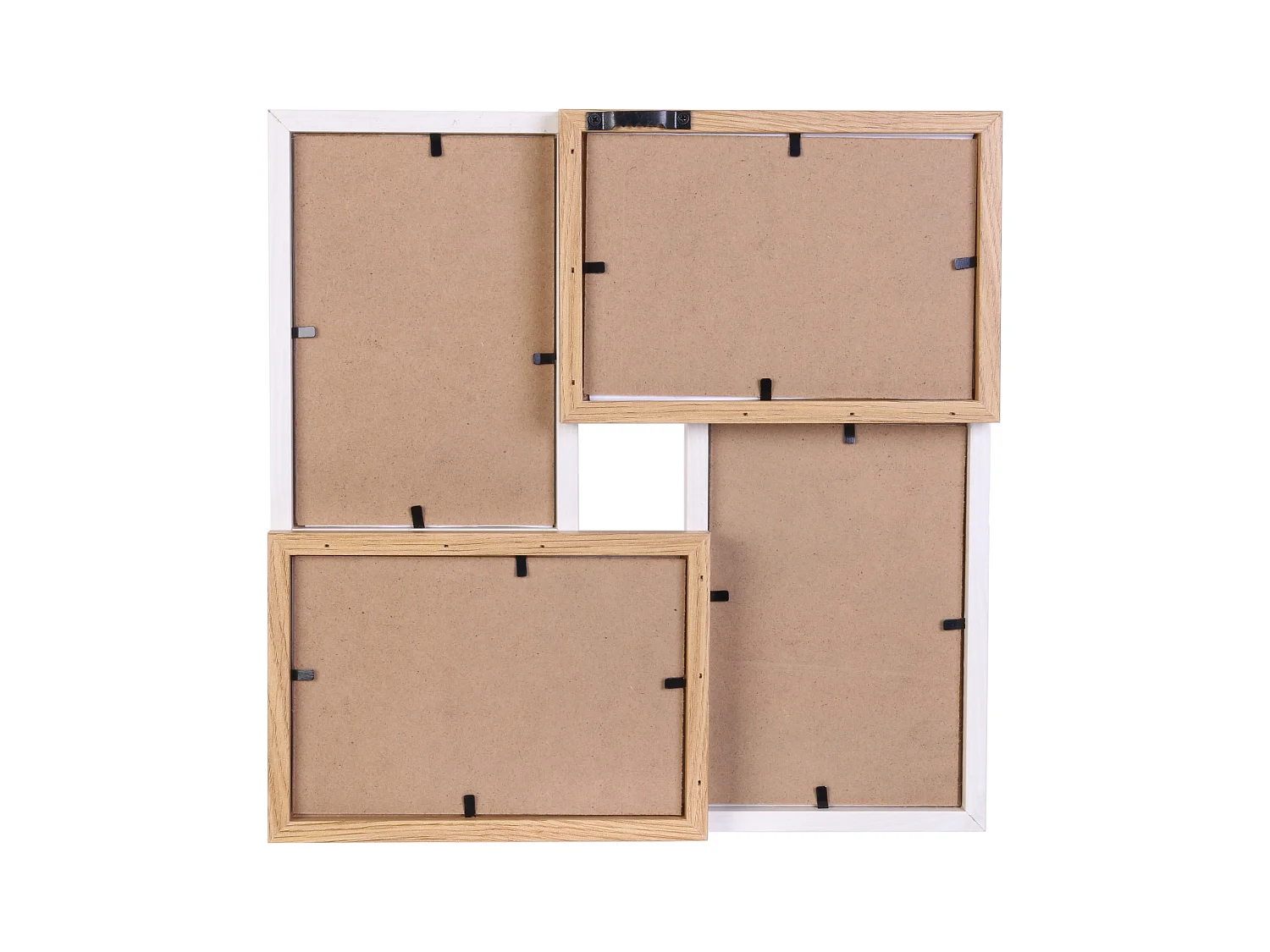 Collage di foto in bianco e legno 10 x 15 cm Famiglia 4 foto