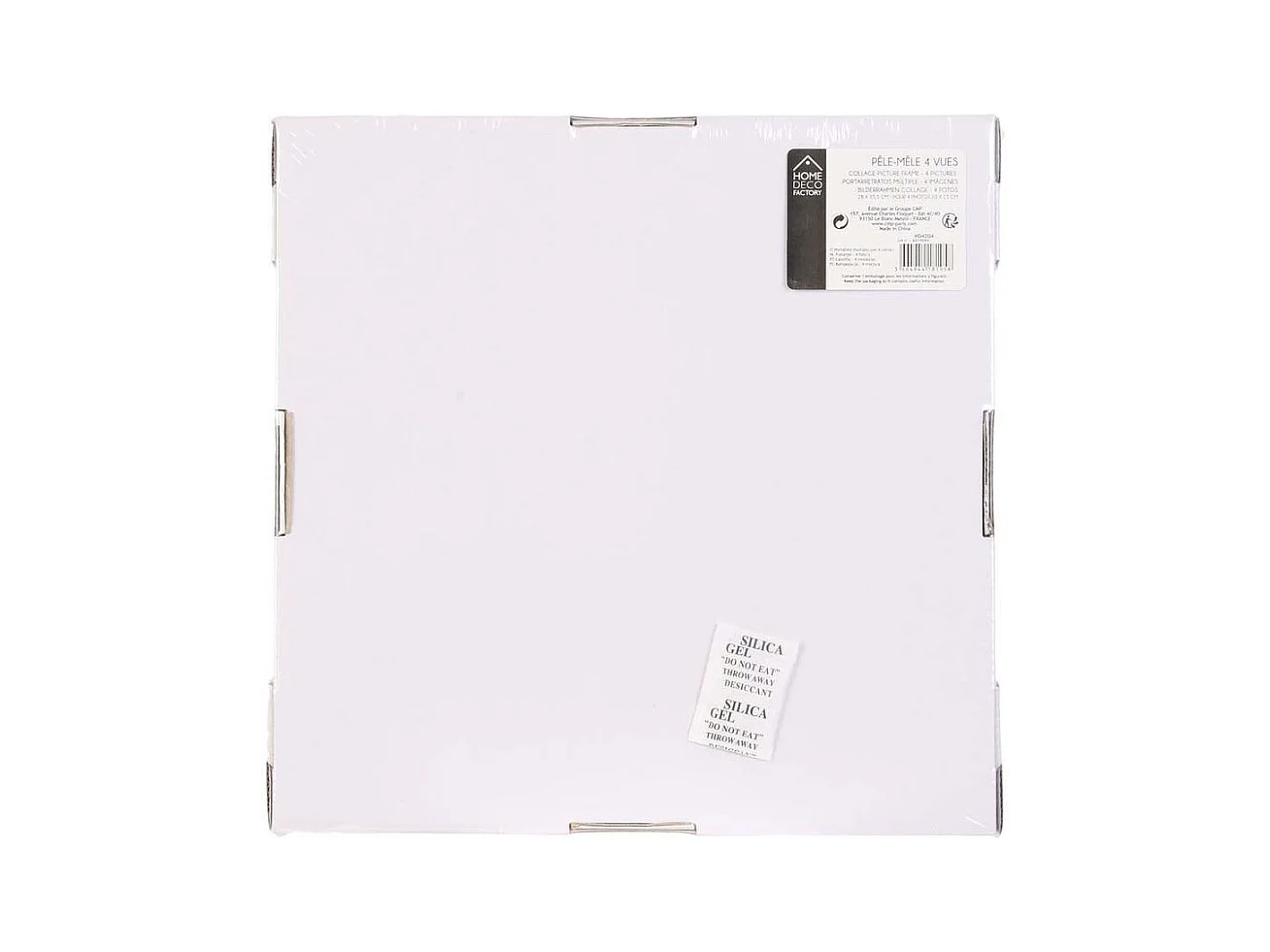 Collage di foto in bianco e legno 10 x 15 cm Famiglia 4 foto