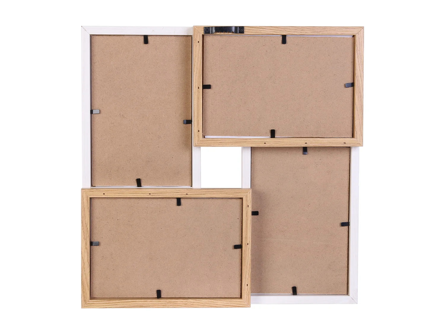 Pele-mele 4 Vues Bois Et Blanc Marron, Beige